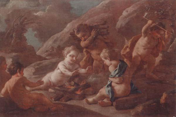 Francesco de mura Allegory of winter France oil painting art